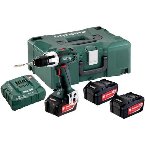 1110456 Metabo SB 18 LT Set Slagborrmaskin med väska, 4,0Ah batterier och laddare