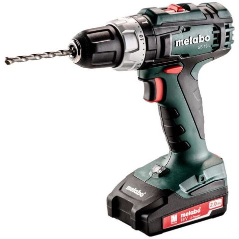 1110469 Metabo SB 18 L Slagborrmaskin med 2,0Ah batterier och laddare