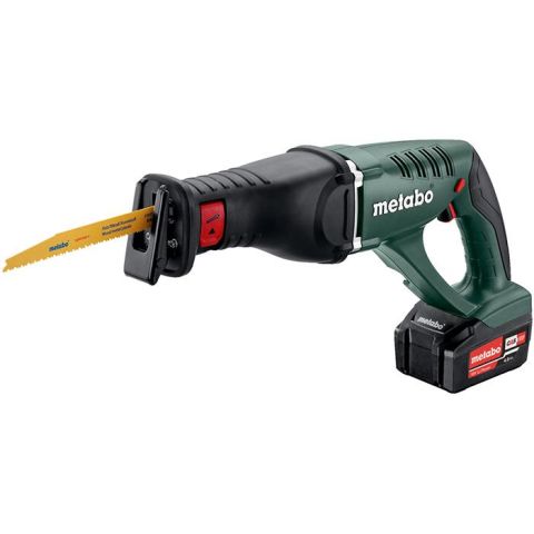 1110594 Metabo ASE 18 LTX Tigersåg med 5,2Ah batterier och laddare