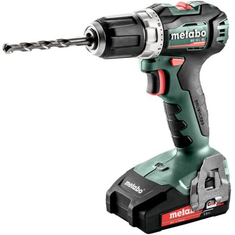 1110930 Metabo BS 18 L BL Borrskruvdragare med 2,0Ah batterier och laddare