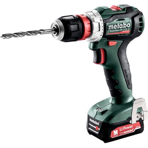 1110959 Metabo PowerMaxx BS 12 BL Q Borrskruvdragare med 2,0Ah batterier och laddare