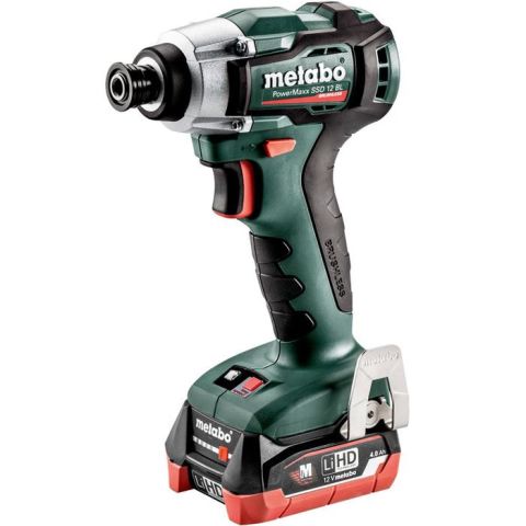 1110995 Metabo PowerMaxx SSD 12 BL Slagskruvdragare med 2 st 4,0 Ah batterier och laddare