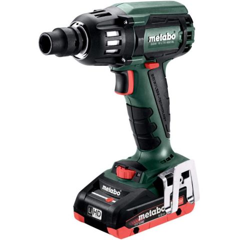 1110996 Metabo SSW 18 LTX 400 Mutterdragare med 2 st 4,0 Ah batterier och laddare
