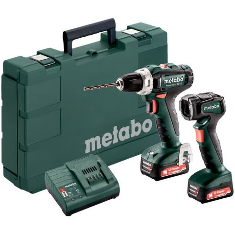 1111022 Metabo PowerMaxx BS 12 + ULA 12 LED Verktygspaket