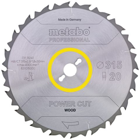 1111215 Metabo 628020000 Sågklinga 450x30 mm, 32T, för trä