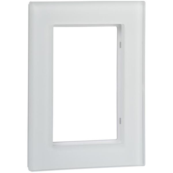 Ram Schneider Electric Exxact Solid till 2-vägs vägguttag, glas, vit