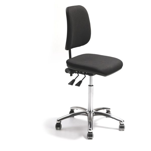Kontorstol GBP 410892250101 lettrullende hjul, 440–580 mm Svart