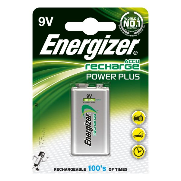 Laddbart batteri Energizer Recharge Power Plus 9 V