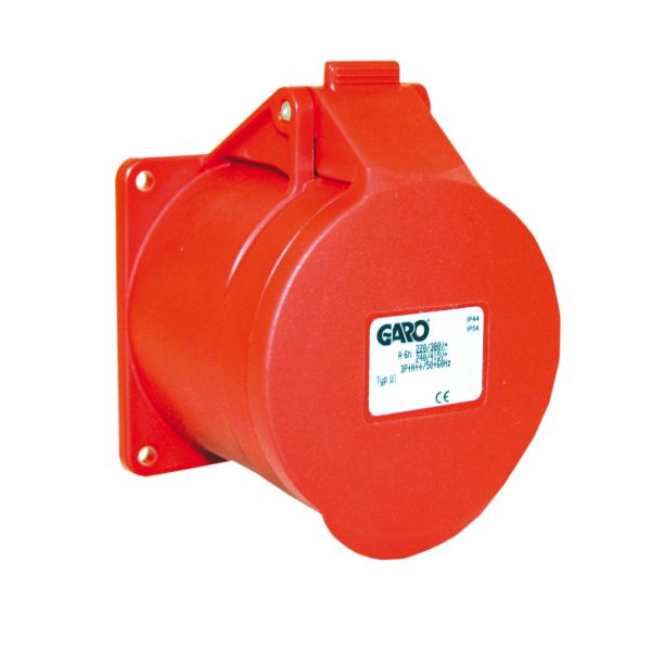 Uttag Garo Basic IP44 5-polig 16A 6h, röd