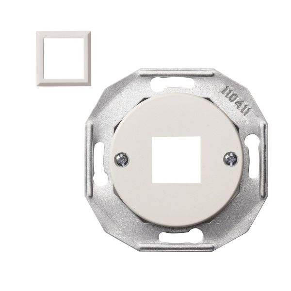 Centrumplatta Schneider Electric Actassi vit, utan ram 1x8 poler