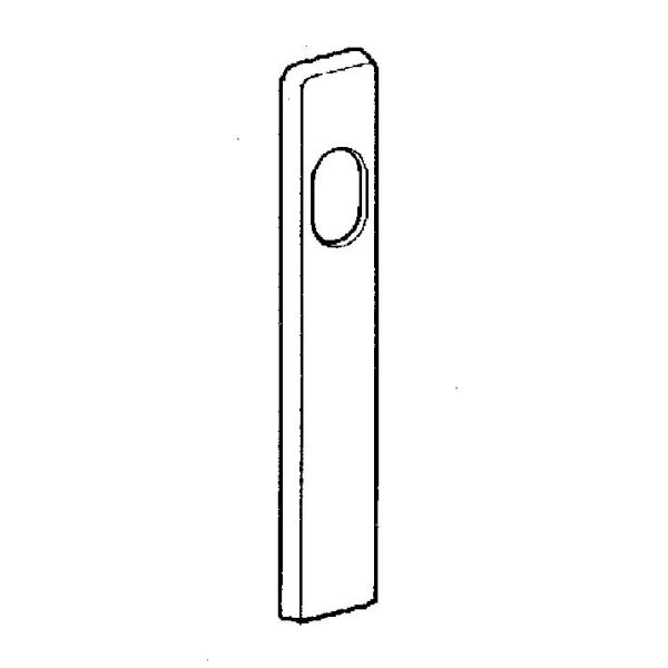 Cylinderskylt ASSA 468878100011 utsida, blankkrom Höjd: 16 mm
