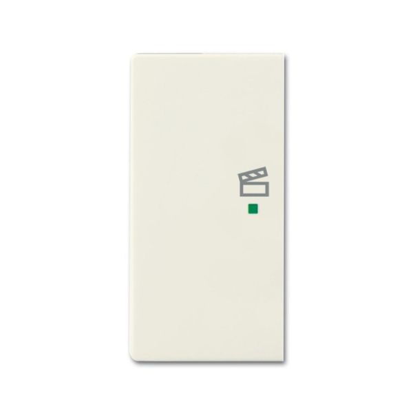Yksiosainen vipupainike ABB Future Linear 6220-0-0592 tilanneohjaus, valkoinen Vasen