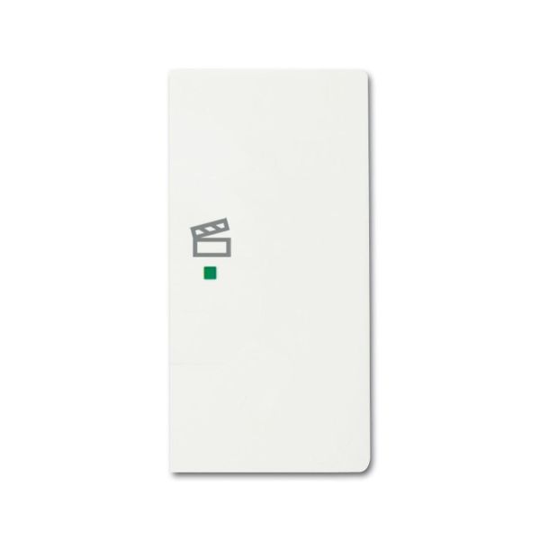 Yksiosainen vipupainike ABB Future Linear 6220-0-0613 tilanneohjaus, valkoinen Oikea
