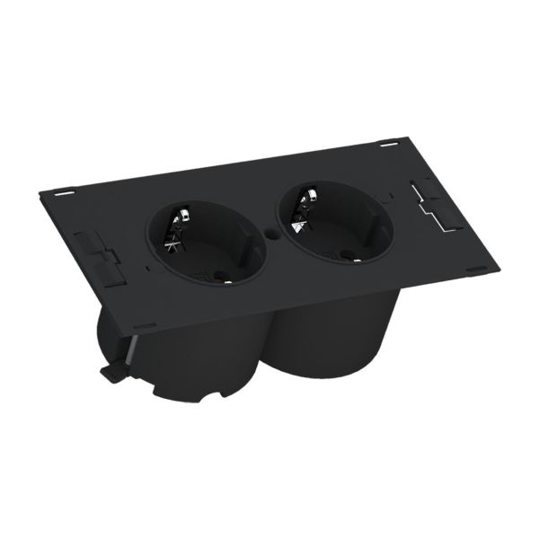 Infällnadsuttag BACHMANN 929.000 2 x Schuko, 2 m sladd