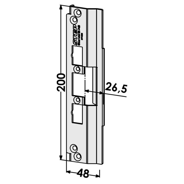 Stolpe STEP ST4026 för Schüco profilsystem 26,5 mm