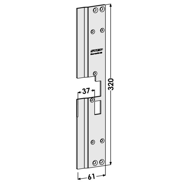 Stolpe STEP ST198-B för Wicona Wicstyle 77 Höger