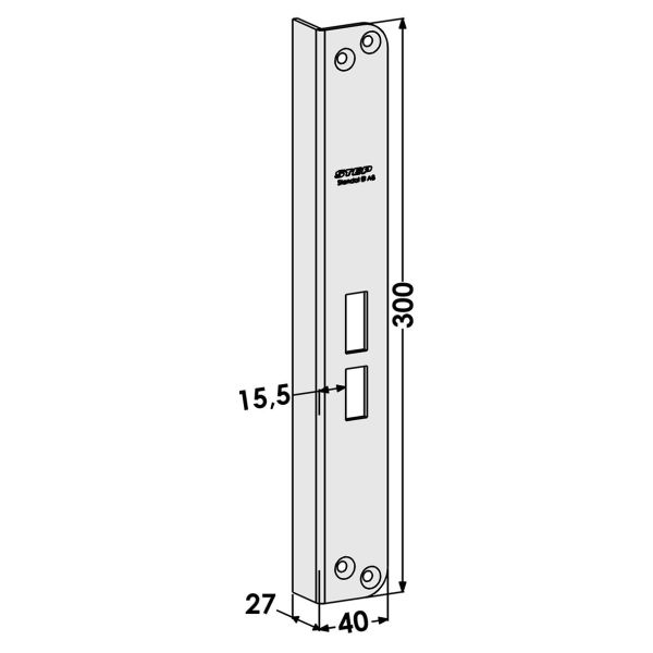 Slutbleck STEP ST802-B för stolpe ST184 Höger