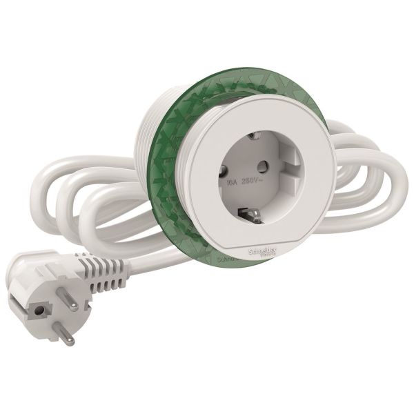 Bordsenhet Schneider Electric XS Unica inbyggd, 60 mm Vit