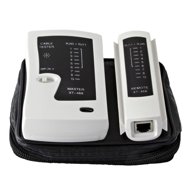 Nätverkstestare Macab Goobay för CAT5/6 RJ11, RJ12, RJ45, ISDN