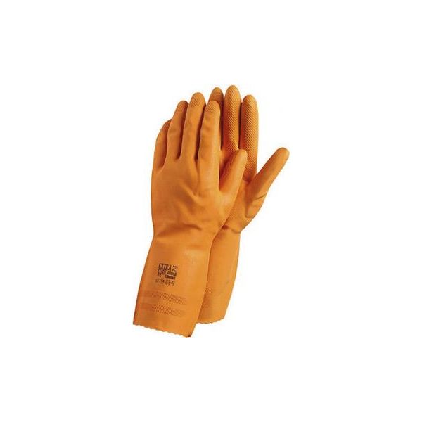 Handske Ansell Extra Kemskydd, Latex, orange Strl 7,5-8