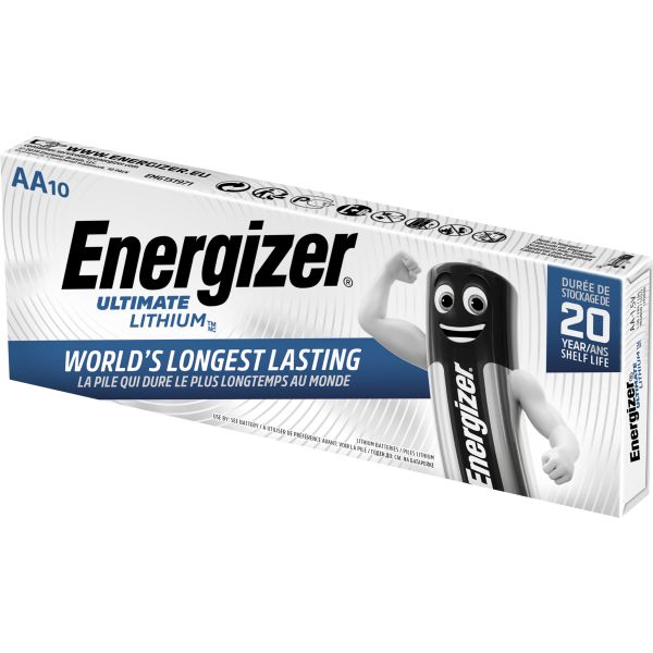 Litiumbatteri Energizer Ultimate Lithium 1,5 V, 10-pack AA