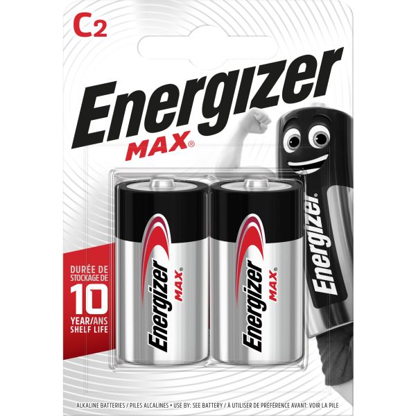 Batteri Energizer Max C, 1,5 V, 2-pack