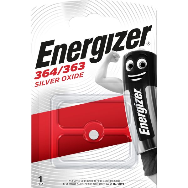 Knappcellsbatteri Energizer 364/363 silveroxid, 1,55 V 6,8 x 2 mm