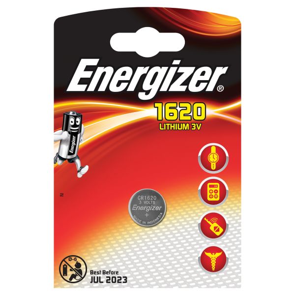 Knappcellsbatteri Energizer 1620 litium, 3 V