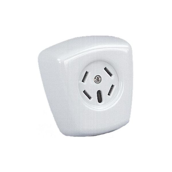 Telefonuttag Gelia 09.0009005 4-pol, utanpåliggande montage, 5-pack