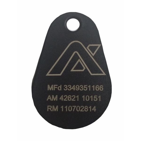 Nyckelbricka Axema 1-9007-18 HD-Pro Mifare, lasergraverad ID-kod