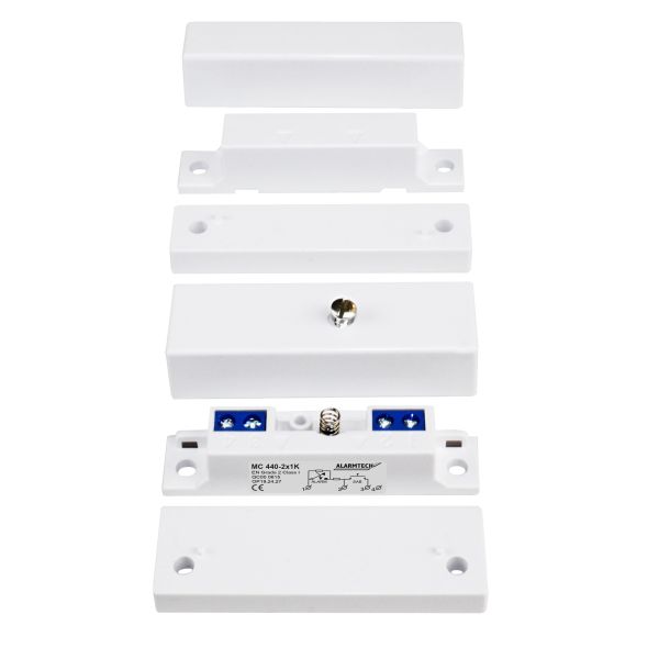Magnetkontakt Alarmtech MC 440-2x1K innebygde resistanser motstand 1,0 K ohm
