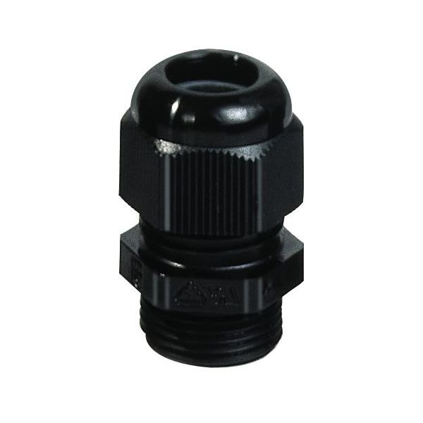 Förskruvning Rutab 1476121 svart, med tätningsring M12 x 3-6 mm