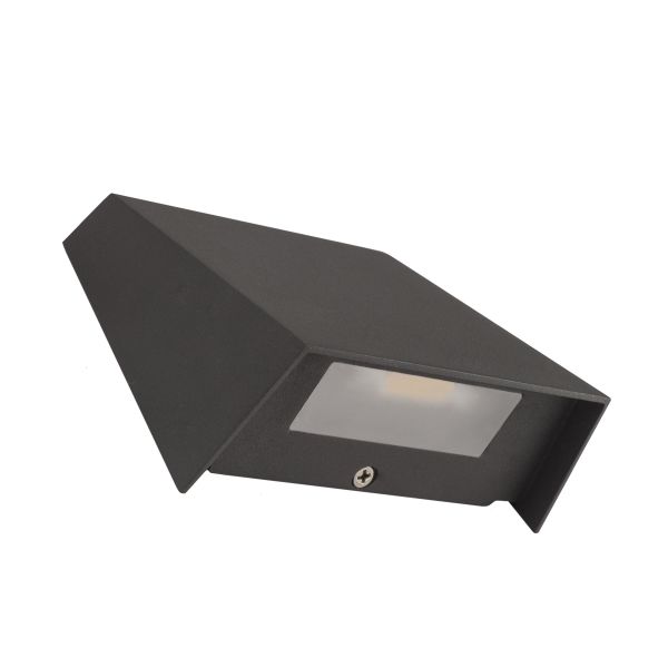 Veggarmatur Hide-a-Lite Edge antracit, 3000K