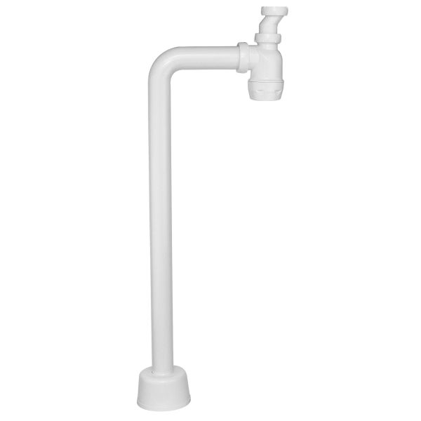 Pungvattenlås Faluplast 8073611 40 mm, med tvär vinkel Vit