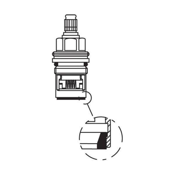 Kranoverdel Oras 109898 til Oramix termostatbatteri
