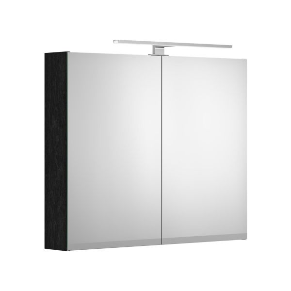 Spegelskåp Gustavsberg Artic 80 cm, integrerat eluttag Svart