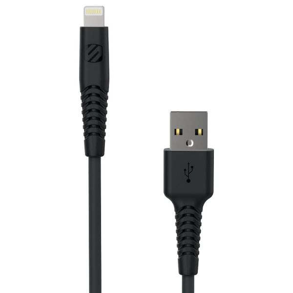 USB-kabel Scosche StrikeLine HD USB-A till Lightning, svart