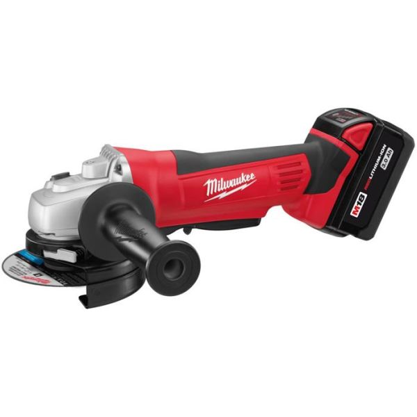 Vinkelsliper Milwaukee HD18 AG-115-402C med batterier og lader