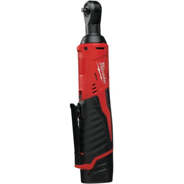 Milwaukee M12 IR 201B 14 Skralle med batteri og lader fra Milwaukee M12 GG 401B Smøresprøyte med 4,0Ah batteri og