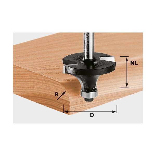 Avrundningsfräs Festool HW S8 D31,7/R9,5 KL 8mm spindel
