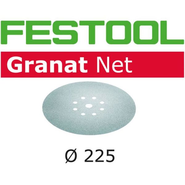 Nätslippapper Festool STF D225 GR NET 225mm, 8-hålat, 25-pack P180