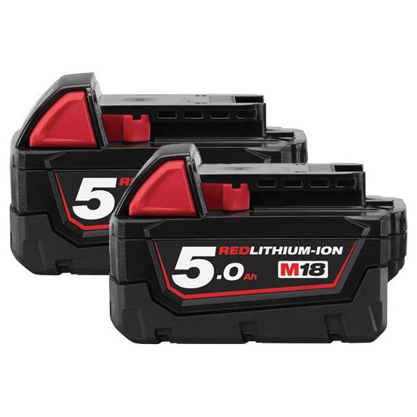Li-Ion-batteri Milwaukee M18 B5 18V 2-pakning