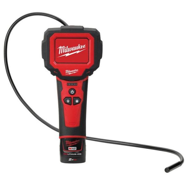 Inspektionskamera Milwaukee M12 IC-201C S med 2,0Ah batteri och laddare