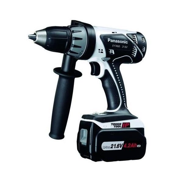 Borrmaskin Panasonic EY7460LS2S med 4,2Ah batterier och laddare