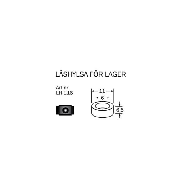Låsehylse Cobolt LH-116 11 x 6 x 5,5 mm