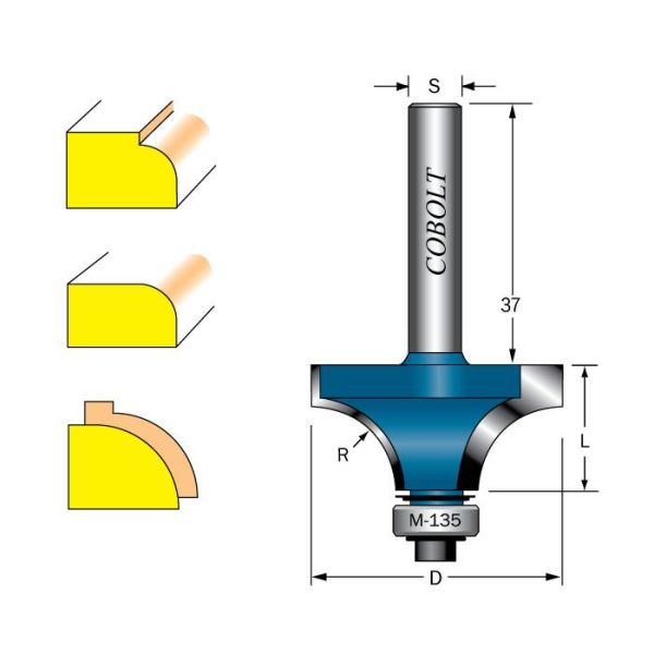 217 160 Cobolt Avrundingsfres R 16 D 45 L 22 Kjop Hos Staypro