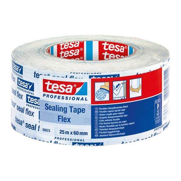 Byggfolietape Tesa Seal 60073 25 m x 60 mm, SITAC-godkjent