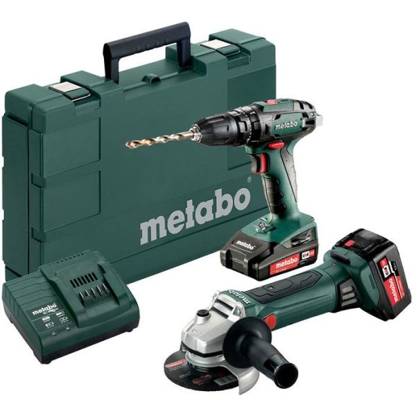 Verktygspaket Metabo SB 18 + W 18 LTX 125 QUICK med batterier och laddare