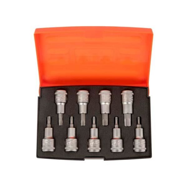 Bitspipesett Bahco S9TORX 9 deler, 1/2"