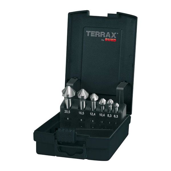 Forsenkersett Ruko A102152RO 6 deler, plastkassett Terrax